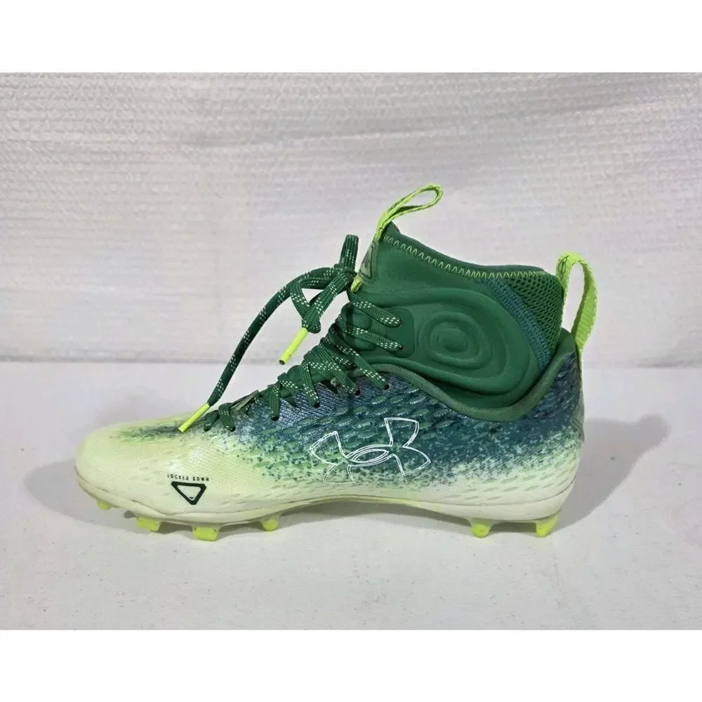 Under Armour 3026576-300 Football Cleats Green Mens Size 9 UA